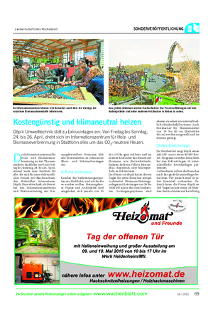 Landwirtschaftliches Wochenblatt SONDERVERÖFFENTLICHUNG 24 Stunden private Kleinanzeigen online aufgeben: www.