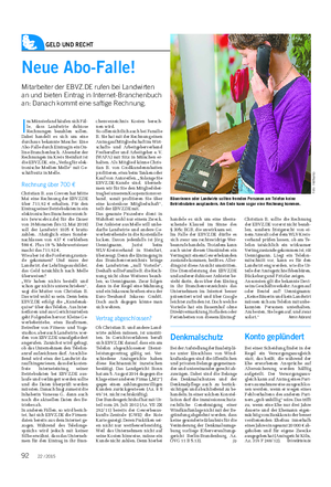 GELD UND RECHT Landwirtschaftliches Wochenblatt Neue Abo-Falle!