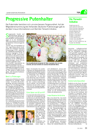 Landwirtschaftliches Wochenblatt TIER Progressive Putenhalter Die Putenhalter bemühen sich um eine bessere Tiergesundheit.