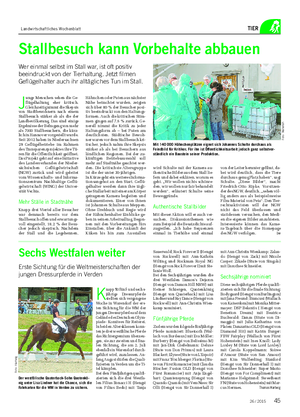 Landwirtschaftliches Wochenblatt TIER J unge Menschen sehen die Ge- flügelhaltung eher kritisch.