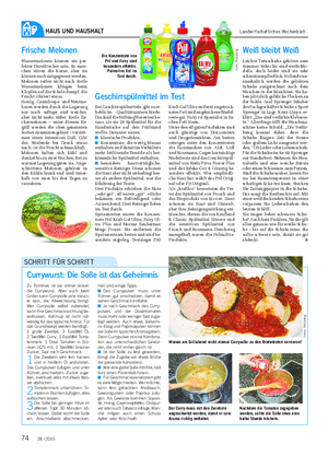HAUS UND HAUSHALT Landwirtschaftliches Wochenblatt Currywurst: Die Soße ist das Geheimnis Zu Pommes ist sie immer lecker: die Currywurst.