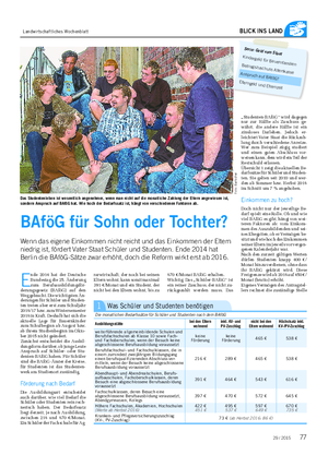 Landwirtschaftliches Wochenblatt BLICK INS LAND E nde 2014 hat der Deutsche Bundestag die 25.