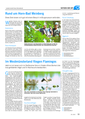 Landwirtschaftliches Wochenblatt NOTIZEN VOR ORT 29 / 2015 W andern, klettern oder Ar- chäologen über die Schul- ter schauen: Im Süden von Lippe lässt sich einiges erleben.