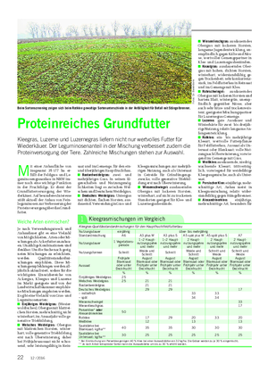 M it einer Anbaufläche von insgesamt 35 177 ha er- füllt der Feldgras- und Le- guminosengrasanbau in NRW im- mer noch eine wichtige Funktion in der Fruchtfolge.