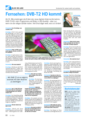 BLICK INS LAND Wochenblatt: Herr Olischläger, was ist DVB-T2 HD?
