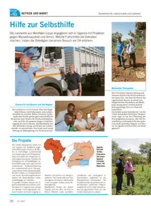Wochenblatt für Landwirtschaft und LandlebenBETRIEB UND MARKT Hilfe zur Selbsthilfe Die Landwirte aus Westfalen-Lippe engagieren sich in Uganda mit Projekten gegen Wasserknappheit und Armut.