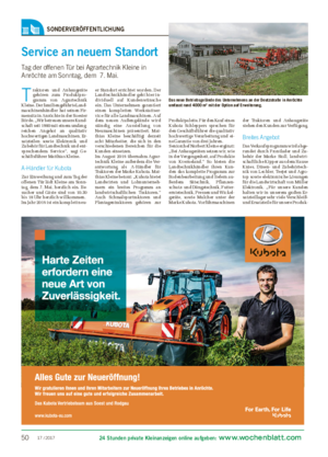 Wochenblatt für Landwirtschaft und LandlebenSONDERVERÖFFENTLICHUNG 24 Stunden private Kleinanzeigen online aufgeben: www.