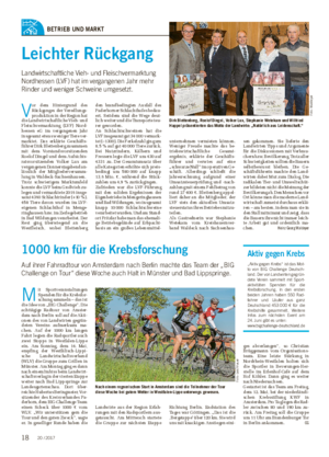 Wochenblatt für Landwirtschaft und LandlebenBETRIEB UND MARKT 1000 km für die Krebsforschung Auf ihrer Fahrradtour von Amsterdam nach Berlin machte das Team der „BIG Challenge on Tour“ diese Woche auch Halt in Münster und Bad Lippspringe.