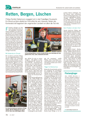 Wochenblatt für Landwirtschaft und LandlebenSTARTKLAR Retten, Bergen, Löschen Philipp Renfert-Deitermann engagiert sich in der Freiwilligen Feuerwehr.
