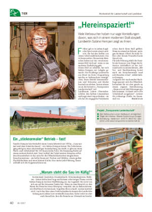 Wochenblatt für Landwirtschaft und LandlebenTIER „Hereinspaziert!