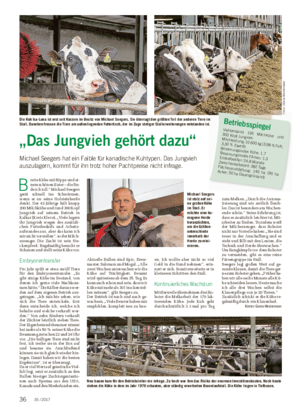 Wochenblatt für Landwirtschaft und LandlebenTIER „Das Jungvieh gehört dazu“ Michael Seegers hat ein Faible für kanadische Kuhtypen.