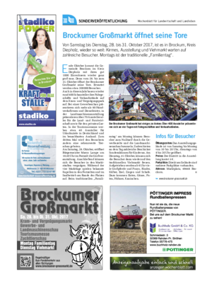 Wochenblatt für Landwirtschaft und LandlebenSONDERVERÖFFENTLICHUNG Brockumer Großmarkt öffnet seine Tore Von Samstag bis Dienstag, 28.
