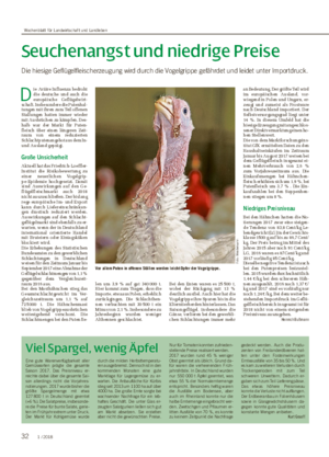 Seuchenangst und niedrige Preise Die hiesige Geflügelfleischerzeugung wird durch die Vogelgrippe gefährdet und leidet unter Importdruck.