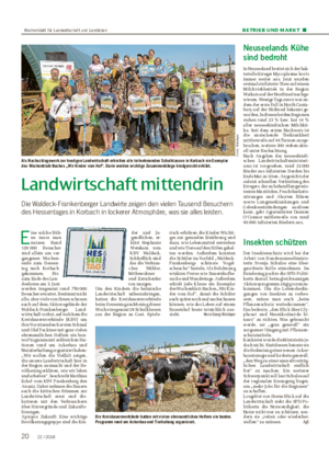 BETRIEB UND MARKT ■ Landwirtschaft mittendrin Die Waldeck-Frankenberger Landwirte zeigen den vielen Tausend Besuchern des Hessentages in Korbach in lockerer Atmosphäre, was sie alles leisten.