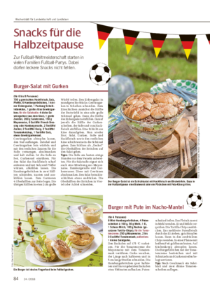 Snacks für die Halbzeitpause Zur Fußball-Weltmeisterschaft starten in vielen Familien Fußball-Partys.