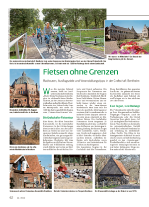 Fietsen ohne Grenzen Radtouren, Ausflugsziele und Veranstaltungstipps in der Grafschaft Bentheim W as die meisten Fahrrad nennen, heißt im Land- kreis Grafschaft Bentheim „Fiets“.