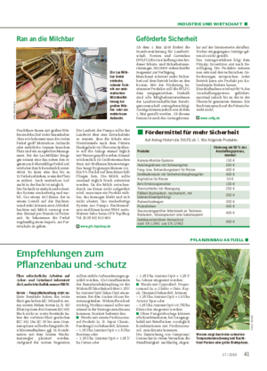 INDUSTRIE UND WIRTSCHAFT ■ Empfehlungen zum Pflanzenbau und -schutz Über erforderliche Arbeiten auf Acker- und Grünland informiert die Landwirtschaftskammer NRW.