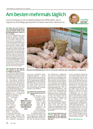 Am besten mehrmals täglich Laura Schönberg von der Landwirtschaftskammer NRW erklärt, warum organisches Beschäftigungsmaterial für Schweine besonders interessant ist.