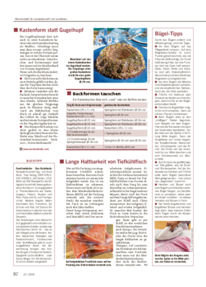 ■ Kastenform statt Gugelhupf Ein Gugelhupfrezept lässt sich auch in einer Kastenform ba- cken oder ein Kastenkuchenteig als Muffins.