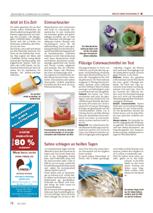 HAUS UND HAUSHALT ■ Flüssige Colorwaschmittel im Test Flüssigwaschmittel in Form von Gelkissen, auch Pods oder Caps ge- nannt, sind überflüssig.