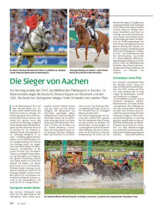 Die Sieger von Aachen Am Sonntag endete der CHIO, das Weltfest des Pferdesports in Aachen.