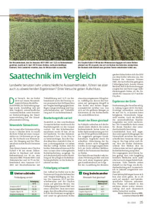 HERBSTBESTELLUNG ■ Saattechnik im Vergleich Landwirte benutzen sehr unterschiedliche Aussaatmethoden, führen sie aber auch zu abweichenden Ergebnissen?