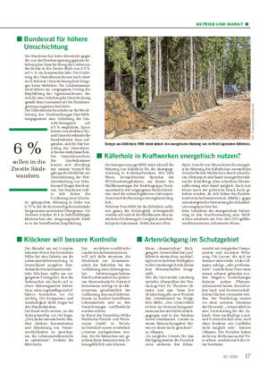 BETRIEB UND MARKT ■ ■ Käferholz in Kraftwerken energetisch nutzen?