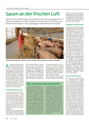 –52 / 201942 Sauen an der frischen Luft Tierwohl ist für Familie Lange aus Borgentreich eine Herzensangelegenheit.