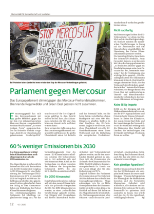 Parlament gegen Mercosur Das Europaparlament stimmt gegen das Mercosur-Freihandelsabkommen.