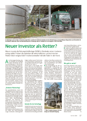 –53 / 2020 17 BETRIEB UND MARKT ■ Neuer Investor als Retter?