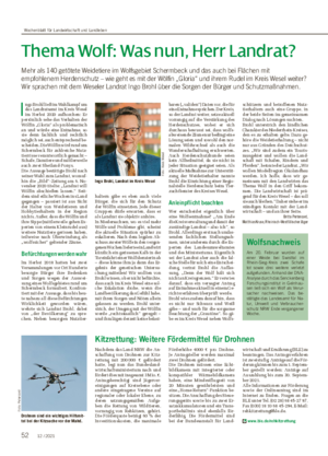 Kitzrettung: Weitere Fördermittel für Drohnen Nachdem das Land NRW die An- schaffung von Drohnen zur Kitz- rettung mit 200 000 € gefördert hatte, legt nun das Bundesland- wirtschaftsministerium nach und fördert dies mit insgesamt 3 Mio.
