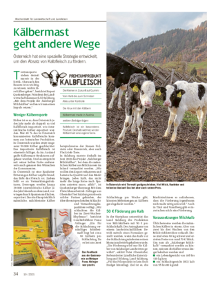 Kälbermast geht andere Wege Österreich hat eine spezielle Strategie entwickelt, um den Absatz von Kalbfleisch zu fördern.