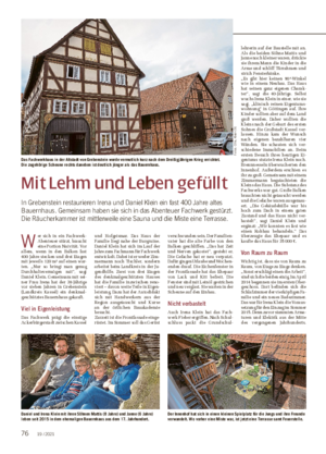 Mit Lehm und Leben gefüllt In Grebenstein restaurieren Irena und Daniel Klein ein fast 400 Jahre altes Bauernhaus.