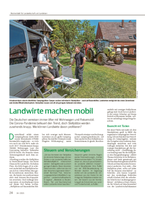 Landwirte machen mobil Die Deutschen verreisen immer öfter mit Wohnwagen und Reisemobil.