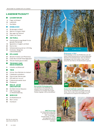 ■ LESERFORUM 6 Frage und Antwort 10 Leserbriefe 11 Das Wetter ■ EINBLICKE 12 Windenergie im Wald?