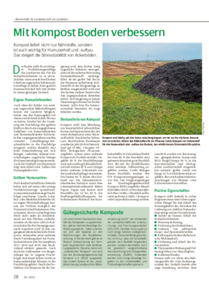 Mit Kompost Boden verbessern Kompost liefert nicht nur Nährstoffe, sondern ist auch wichtig für Humuserhalt und -aufbau.