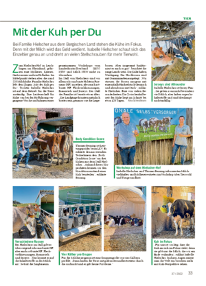 TIER 3337 / 2022 Mit der Kuh per Du Bei Familie Hielscher aus dem Bergischen Land stehen die Kühe im Fokus.