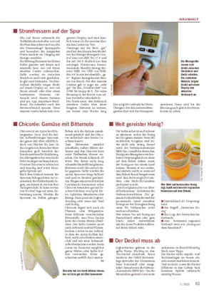 HAUSHALT 611 / 2023 ■ Chicorée: Gemüse mit Bitternote Chicorée ist ein typisches Win- tergemüse.