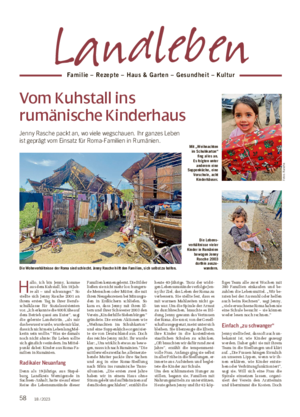 58 18 / 2023 Vom Kuhstall ins rumänische Kinderhaus Jenny Rasche packt an, wo viele wegschauen.