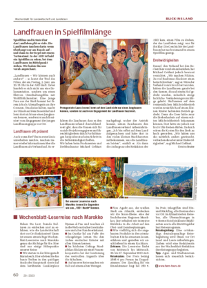60 20 / 2023 BLICK INS LAND ■ Wochenblatt-Leserreise nach Marokko Haben Sie Lust, fremde Kul- turen zu entdecken und zu er- fahren, wie die Landwirtschaft dort vor Ort funktioniert?